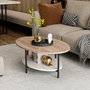 Hanah Home Mesa de Centro Elis Roble y Blanco